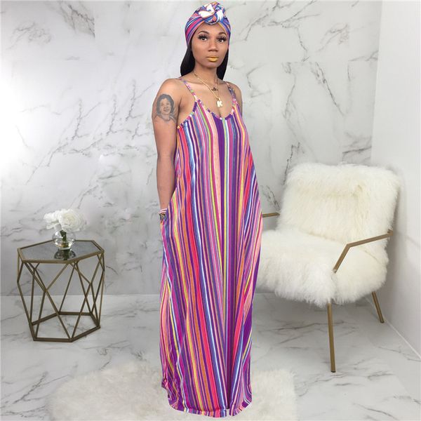 

Sashes Designer Womens Maxi Dresses Pocket Loose Plus Sleeveless Dresses Fashion Casual Female Clothing