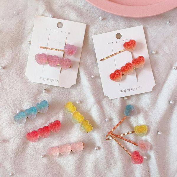 

hair accessories girl soft candy hairpin cute word side clip headdress 2 pcs/ lot, Slivery;white