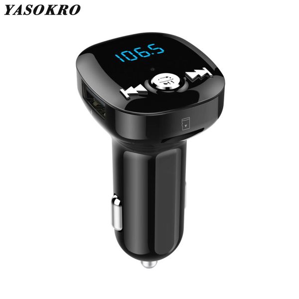

fm transmitter bluetooth handscar kit car audio mp3 player with 2.4 a dual usb charger support u disk / tf card