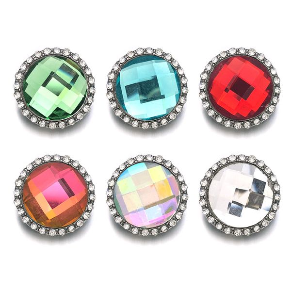 

fashion new component 043 crystal 3d 18mm metal snap button for bracelet necklace interchangeable jewelry women accessorie findings