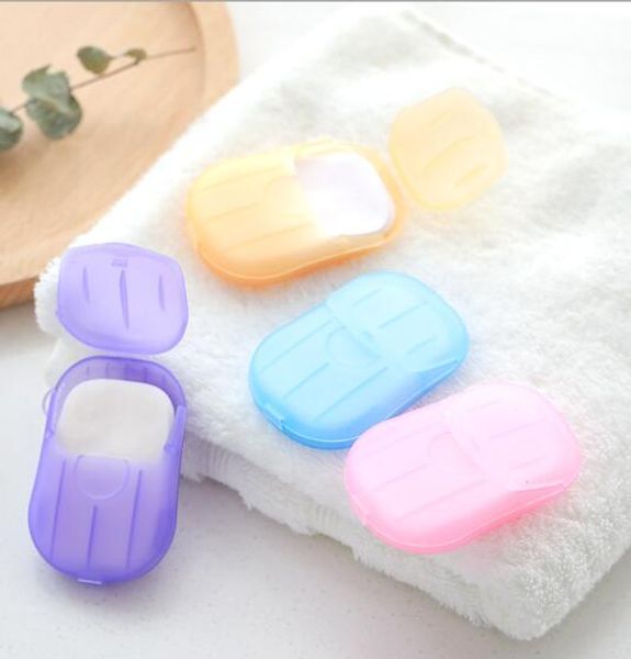 Stock 2020 Nuovo design Scaglie di sapone Mini scaglie di sapone usa e getta portatili da viaggio Saponi puliti Forniture da viaggio per la casa