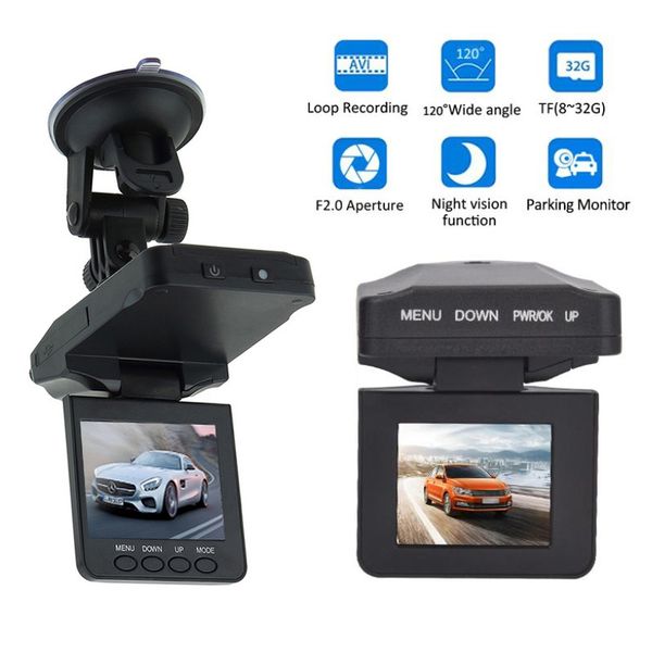 

2.4" tft lcd screen 6 ir led 270 degrees rotatable night vision fhd car dvr dash cam camera recorder