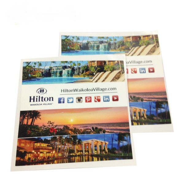 

2020 printing custom waterproof advertising sticker label service call labels