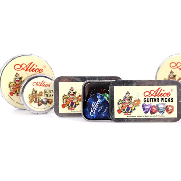 

12/20 / 24pcs медиаторы установить круглый металлический выбор box case выборка плектры акустическая гитара pick для струнных аксессуары