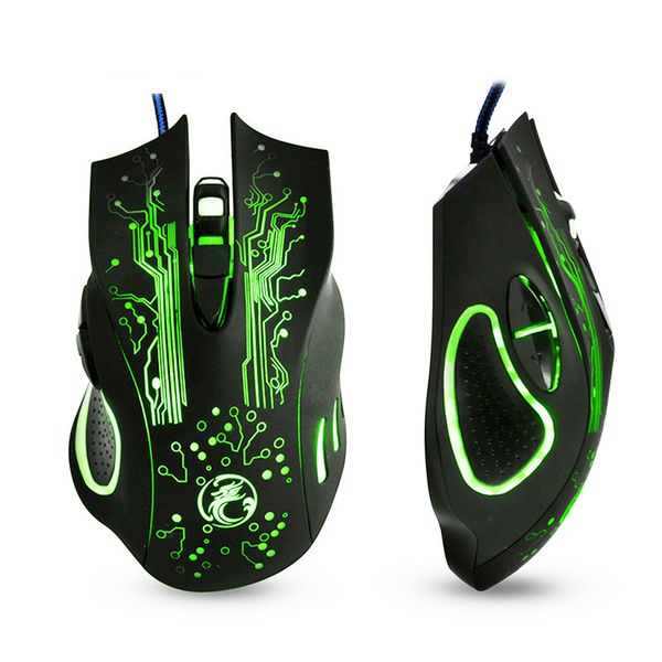 

высокое качество проводная мышь gaming mouse бесшумный игры gamer usb кабель 6 кнопки эргономичный мыши красочный светодиодные optical для к
