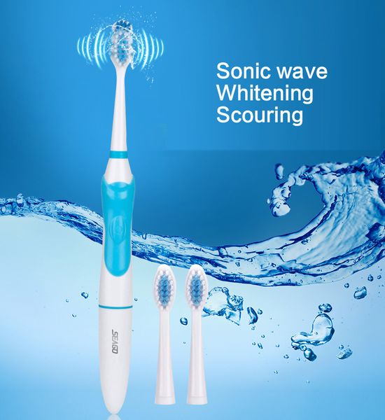

seago sonic electric toothbrush oral health care expert whiten teeth sg-663 ( 1 handle +3 brush heads ) hot