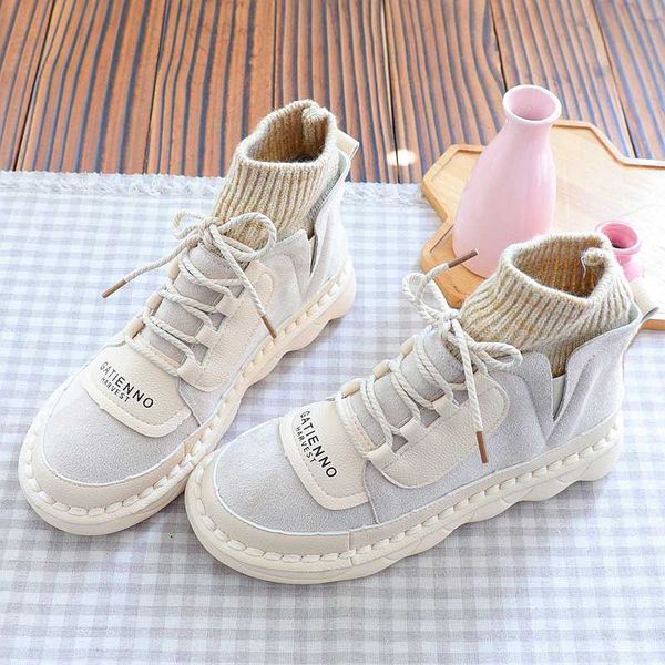 

literary soft bottom short boots round head lace-up casual women's boots mori girl wool tube handmade ankle, Black