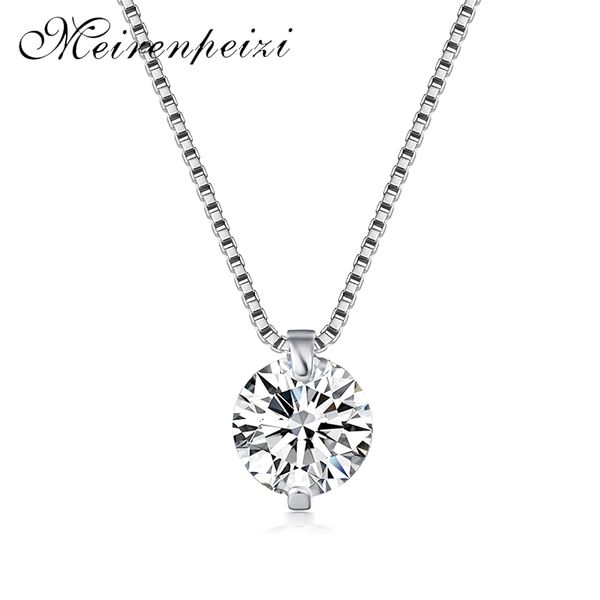 

meirenpeizi noble and exquisite gorgeous silver color copper zircon pendant necklace wedding party gift jewelry high quality