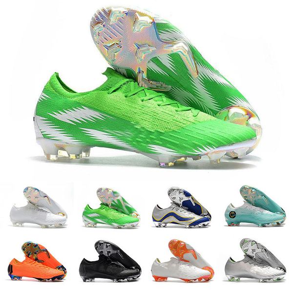 

new mercurial superfly 2019 vi 360 elite fg kj 6 xii 12 cr7 ronaldo neymar men soccer shoes high football boots cleats trainers size 39-46, White;red