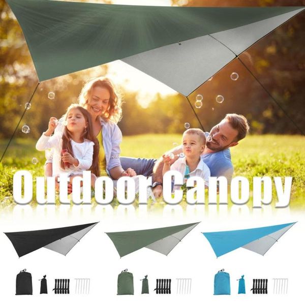 

outdoor canopy awning multi-function camping picnic mat silver coated beach moisture-proof mat multiplayer camping full accessor