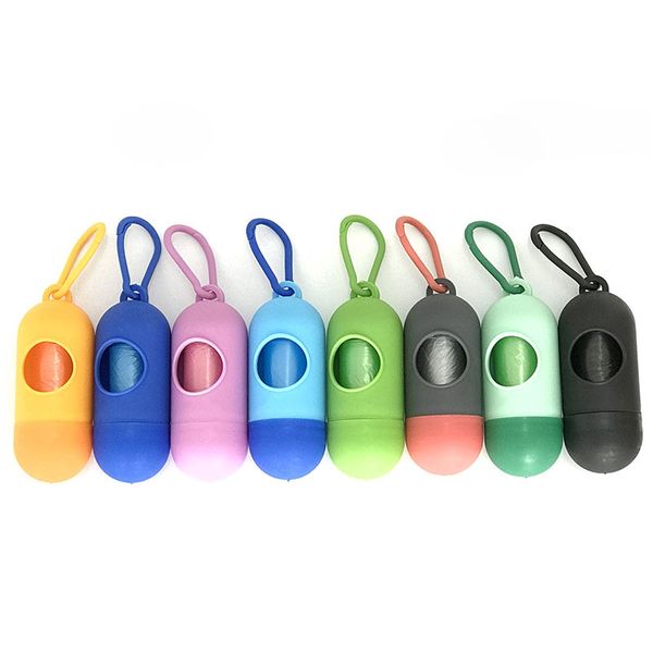 

pet dog dispenser garbage case included pick up waste poop bags dog pet supplies household cleaning tool 8 colors