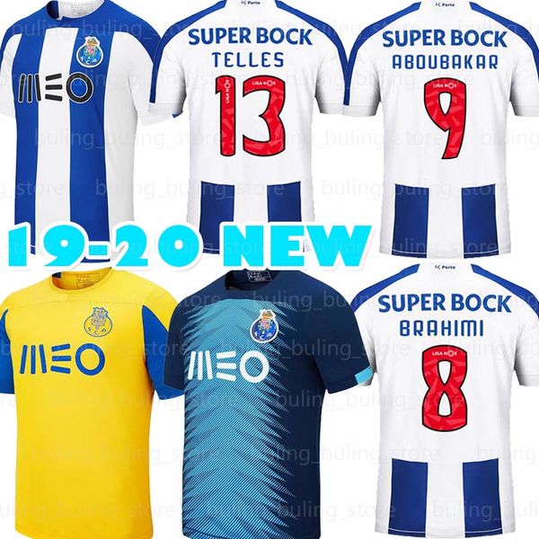 

19 20 porto fc soccer jerseys 13 alex telles brahimi shoya danilo otavio felipe augusto futebol clube do porto home football shirts, Black;yellow
