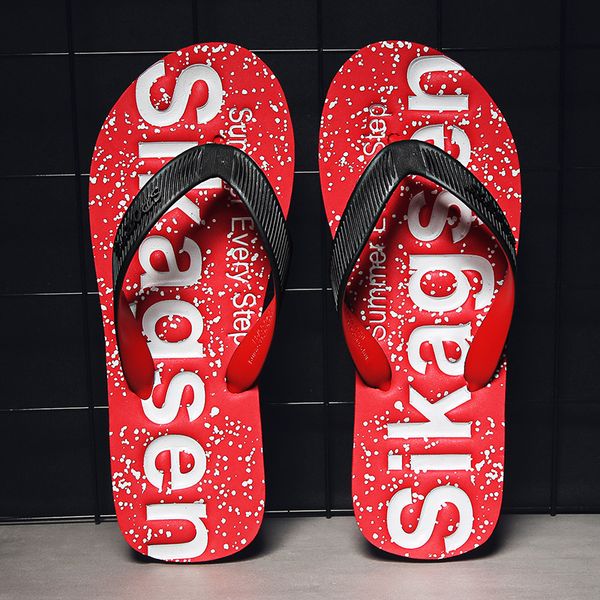 

summer men flip flops black red beach slippers flats casual shoes for men outdoor flip flops man designer mens travel slippers