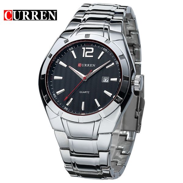 

2019 curren men luxury brand спорт часы воды кварц часы дата рук часы мужские полный из нержавеющей стали наручные часы relogio ly191226, Slivery;brown