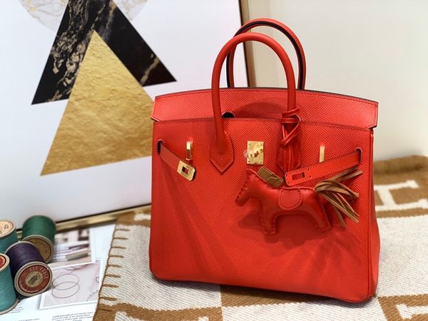 

оптовой половина ручной работы оригинальных epsom кожа red бренд handbag25, воск нить, имеет как золото и серебро оборудования, быстрая дост