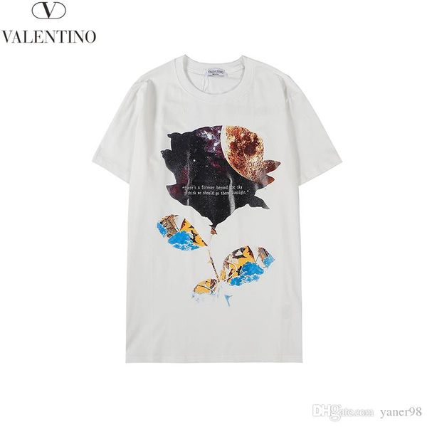 

the latest fashion rose print t-shirt for lovers in 2020 is designed in high-end fabric, of postage, White