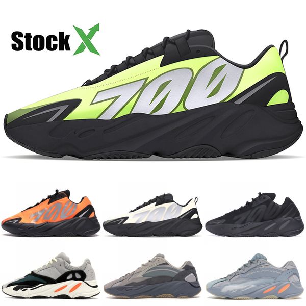 

700 Wave Runner Kanye West Carbon Teal Blue solid grey Vanta инерционные статические кроссовки Магнит тефра лиловый мужская дизайнерская обувь кроссовки