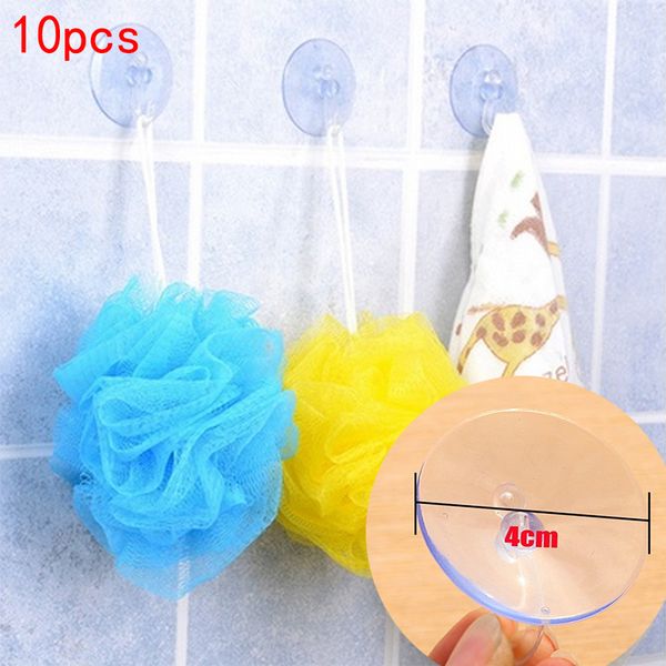 

practical 10pcs glass wall hook hanger kitchen bathroom strong suction cup