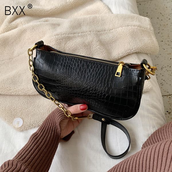 

bxx] искусственная кожа камень pattern crossbody багет сумки для женщин 2019 зима цепи посланник сумка женские сумки a198