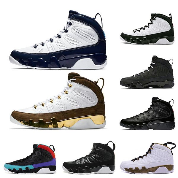 

dream it do it 9 9s mens basketball shoes unc la anthracite the spirit bred og space jam athletics sports sneakers 7-13