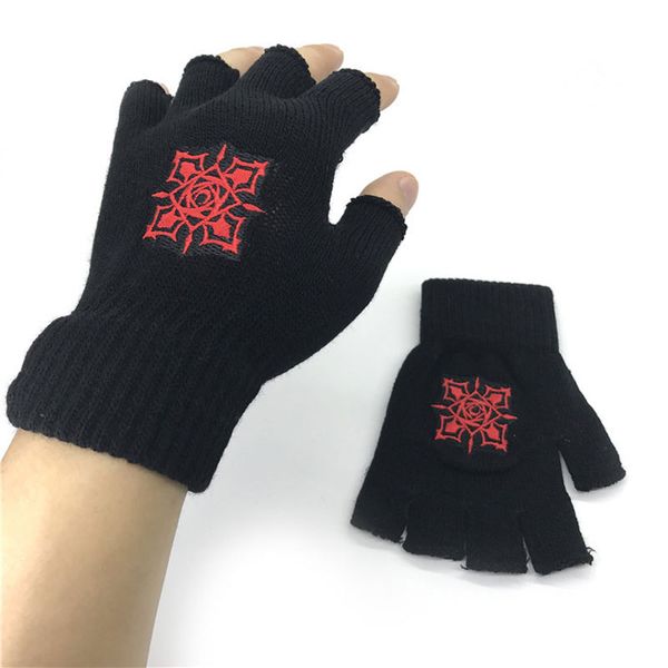 

fashion gloves fingerless anime vampire knight zero cotton knitted glove winter warm wrist mitten cosplay gift for friend, Blue;gray