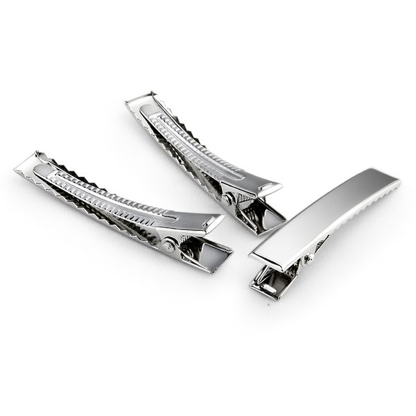 

оптовая горячая распродажа 60 мм никелированная девушка женщины один зубец алигатор заколки для волос, Golden;silver