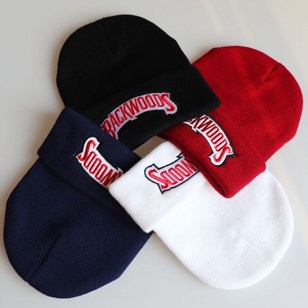 

2019 brand new backwoods letter knitted beanie acrylic men women fashion knitted winter hat hip hop skullies hats for girls boys