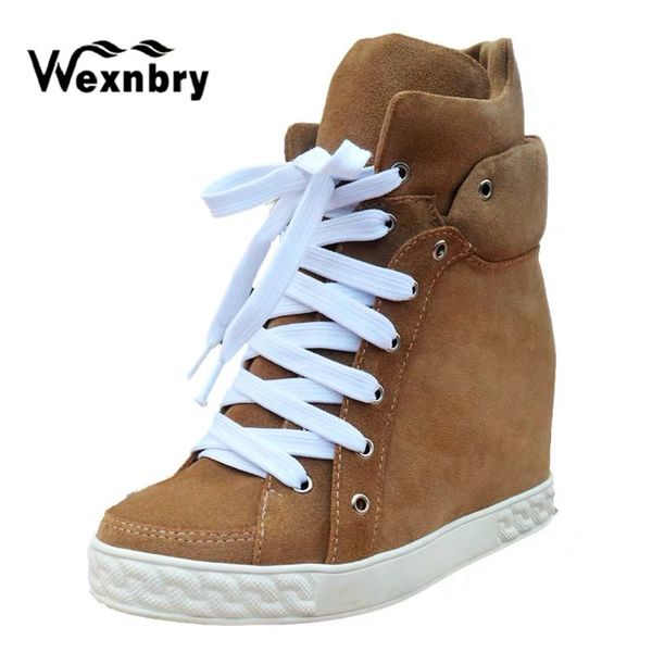 

2020 women's wedge sneaker shoes fashion classic increased within new fashion for girl, Black