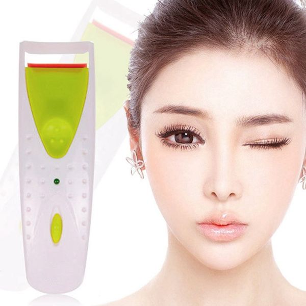 

new women makeup electric heated eyelash curler long lasting eye lash perm heated eyelashes clip recourbe automatic tool