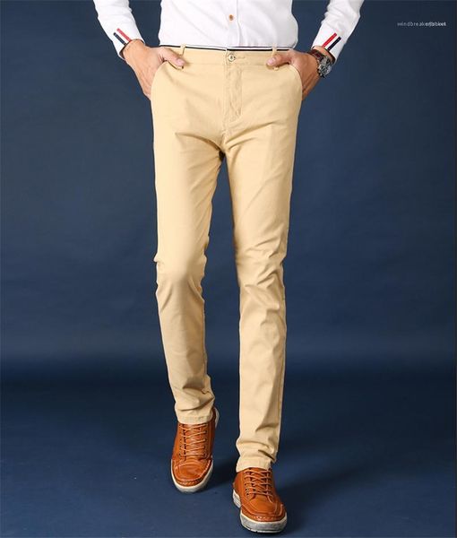 

pants designer mid waist casual pencil pants summer mens clothing fashion zipper fly with pocket straight, Black