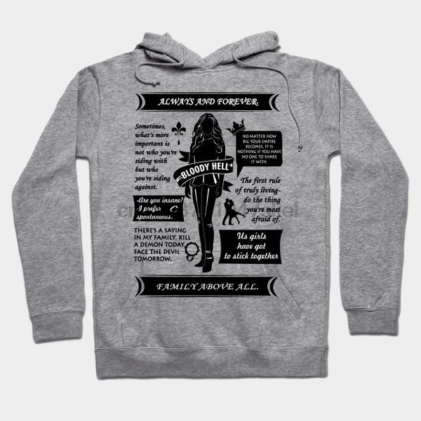 

men hoodie rebekah original vampire by ksuann women streetwear, Black