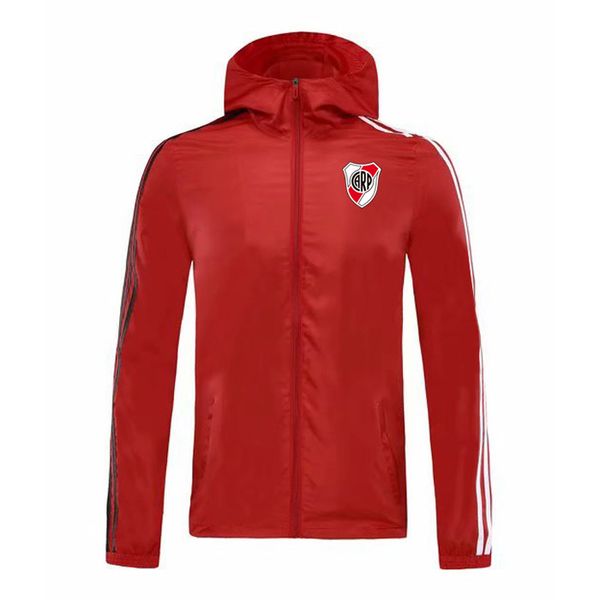 

river plate jacket hoodie windbreaker tracksuits mens soccer jerseys active windbreaker hoodies football sports winter coat men's jacke, Black;brown