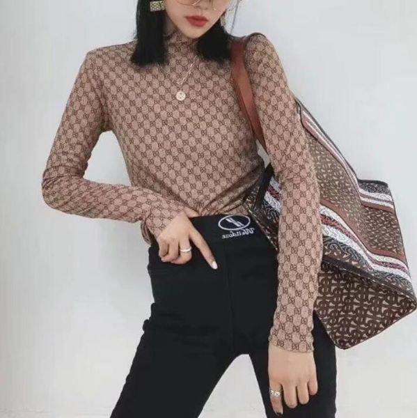 

new fall web celebrity undershirt tight long sleeve t-shirt inside and outside wear long sleeve super comfortable ing, White