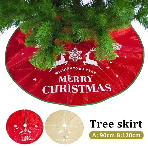 

augkun christmas decoration gift christmas tree apron tree skirt gift deer print skirt promotion