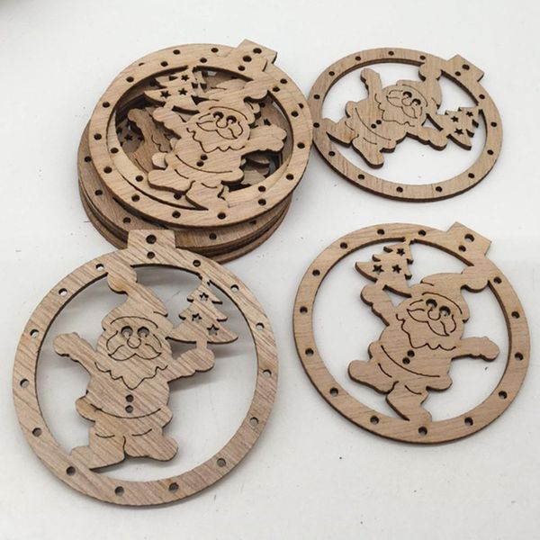 

vintage round 10pcs diy wooden pendants ornaments wood crafts xmas tree ornaments party xmas tree kids gifts craft