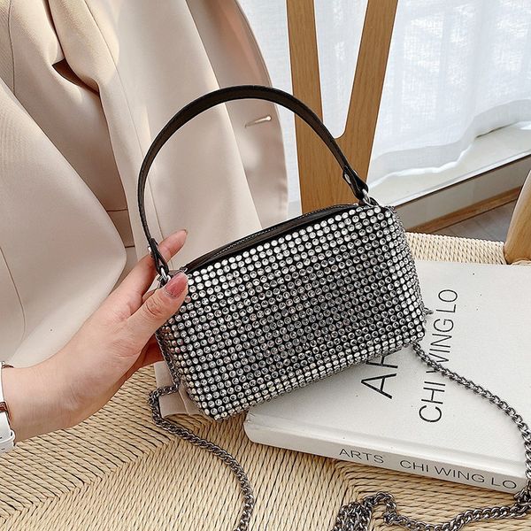 

popular portable small bag ladies bag 2020 new diamond diamond female armpit chain crossbody