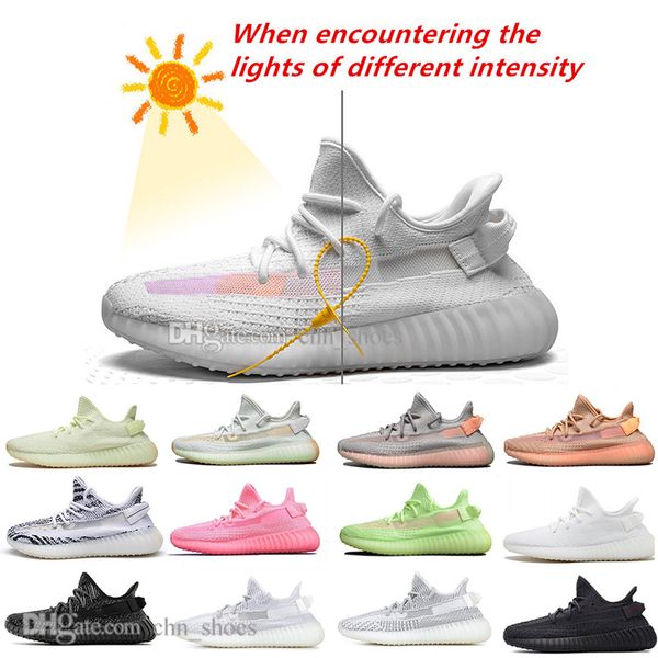 

2019 kanye west clay v2 static reflective rainbow discoloration mens running shoes hyperspace true form women men sports designer sneakers