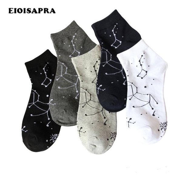 

men's socks [eioisapra]men's cotton fiber north star fashion men antiskid breathable elastic anti-static sokken, Black