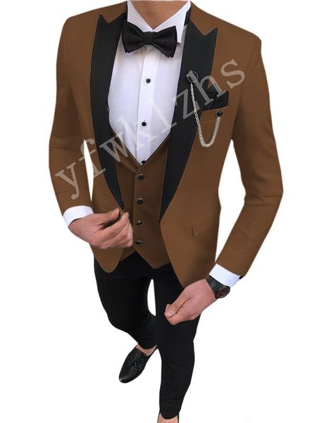 

красивый one button groomsmen пик нагрудные groom tuxedos мужские костюмы венчания / prom / dinner best man blazer (куртка + брюки + tie + v, Black;gray
