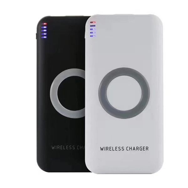 

8000 mah wireless power bank multi-u port output charger universal for iphone 8 x xs plus 11 samsung huawei wireless powerbank