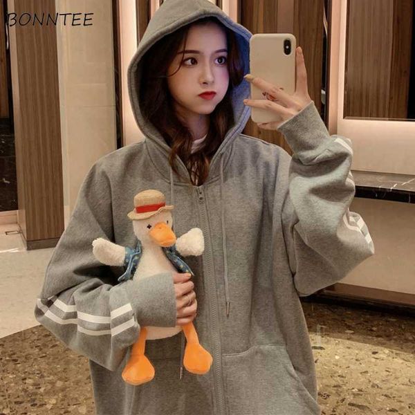 

basic jackets women vintage gray striped harajuku stylish womens outwear pocket korean simple elegant all-match spring girl coat, Black;brown