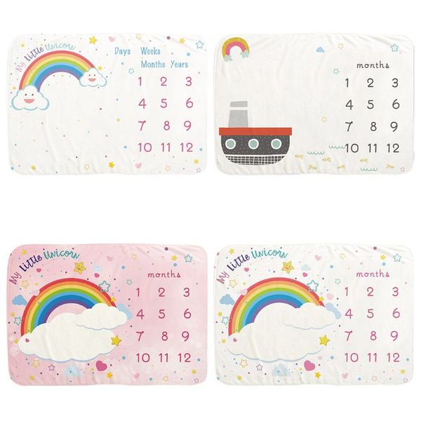 

infant monthly record growth milestone blanket newborn pgraphy props cloth k1kc