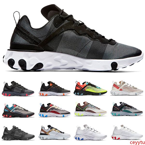 

87 react element 55 кроссовки мужчины женщины вольт тройной черный белый игра королевский парус солнечный красный мужской тренер спортивные