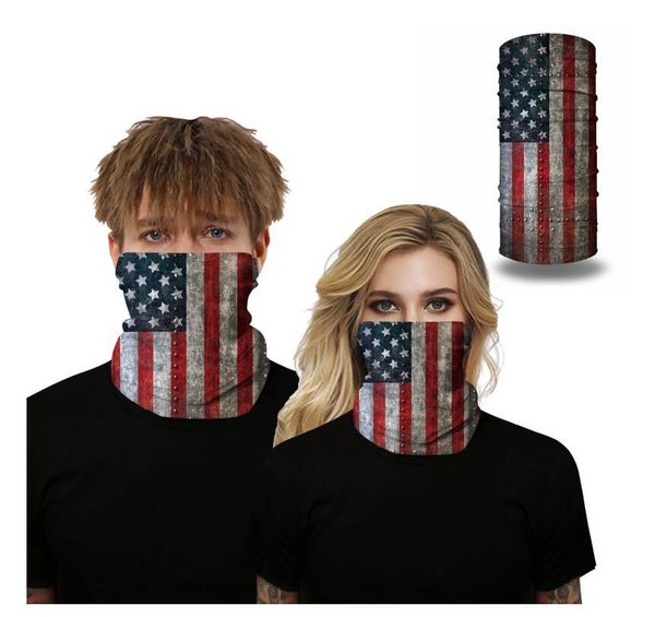 

женщины мужчины американский национальный флаг print designer face mask дышащий многократное рот муфельной ободки veil шарф велоспорт маски, Blue