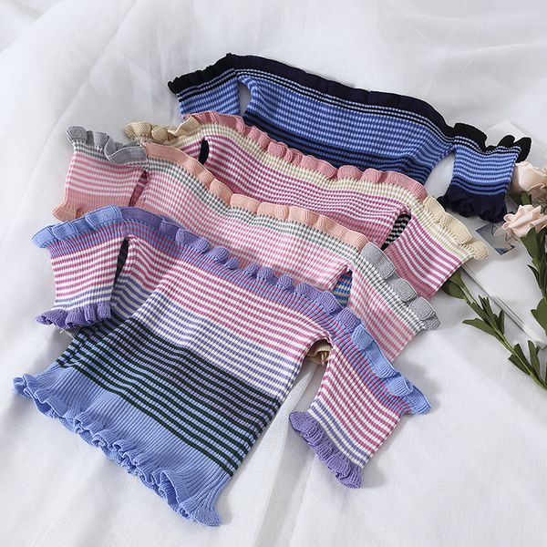 

2019 sping summer slim short sueter mujer slash neck stripped women sweater casual knitted female simple pullover, White;black