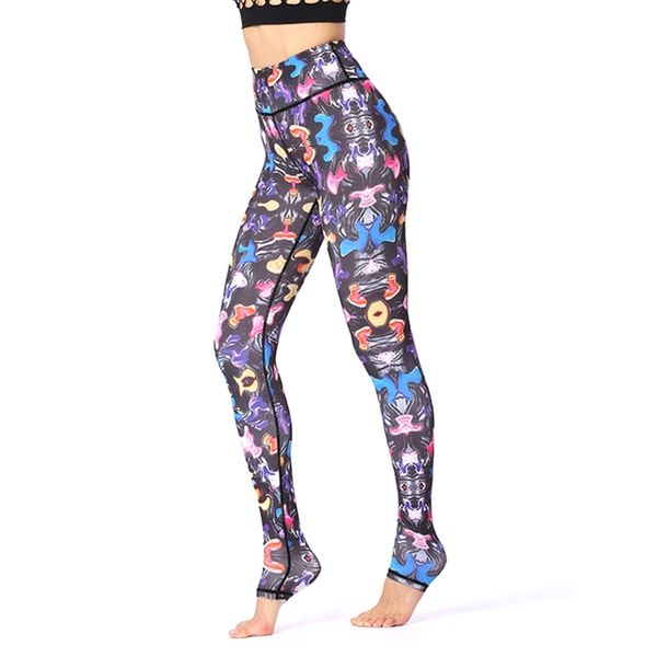 

fashion digital print womens sport yoga stirrup pants running riding fitness stirrup leggings dance tights super elastic athletic foot pants, White;red