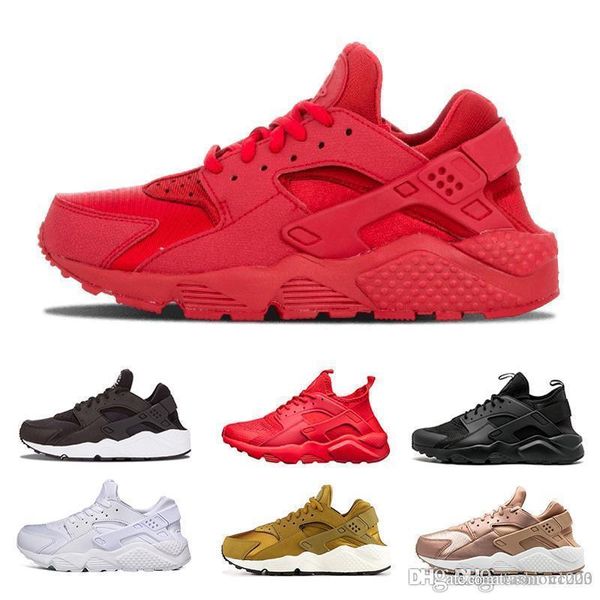 

with box 2019 huarache 4.0 1.0 classical triple white black red running shoes for mens womens huaraches sports sneaker trainers