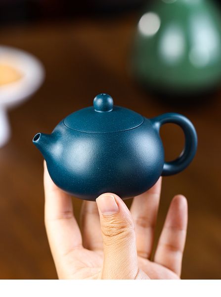 

small capacity zisha teapot mine green mud pure manual tea set