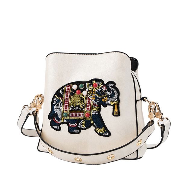 

fashion elephant appliques bucket women's shoulder bag big high capacity crossbody bags for women 2019 luxury handbags women bag
