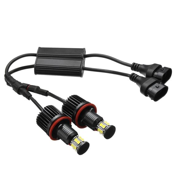 

dhbh-1 pair 120w 12led car angel eye marker headlights bulbs lamps for e82 e90 e92 e60 e61 e63 e89 x6 h8